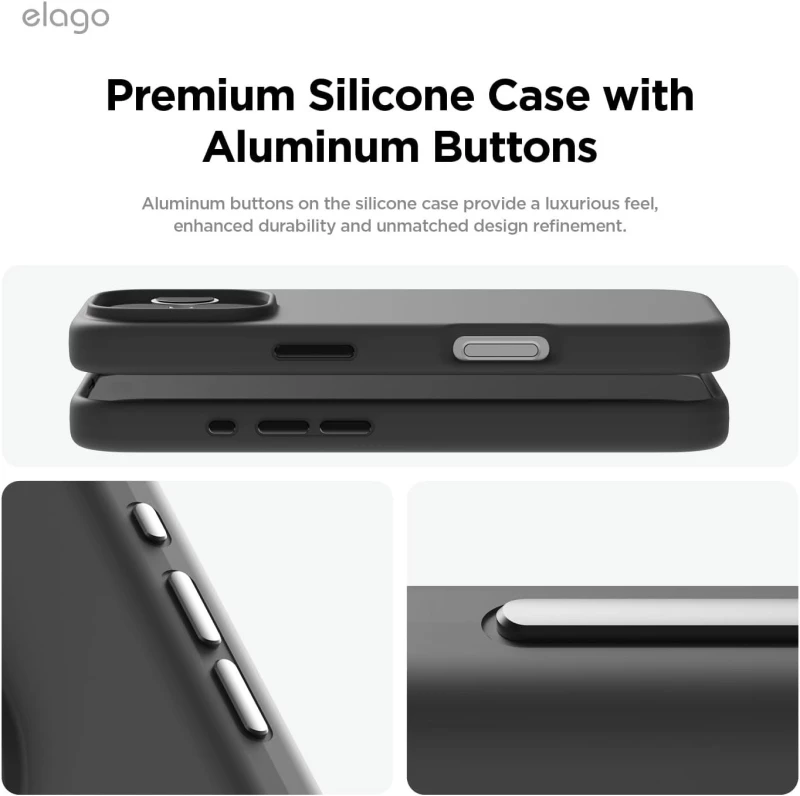 Θήκη iPhone 16 Pro Max Elago Magnetic Silicone Case Premium Σιλικόνης με MagSafe - Black (ES16MSSC69PRO-BK)