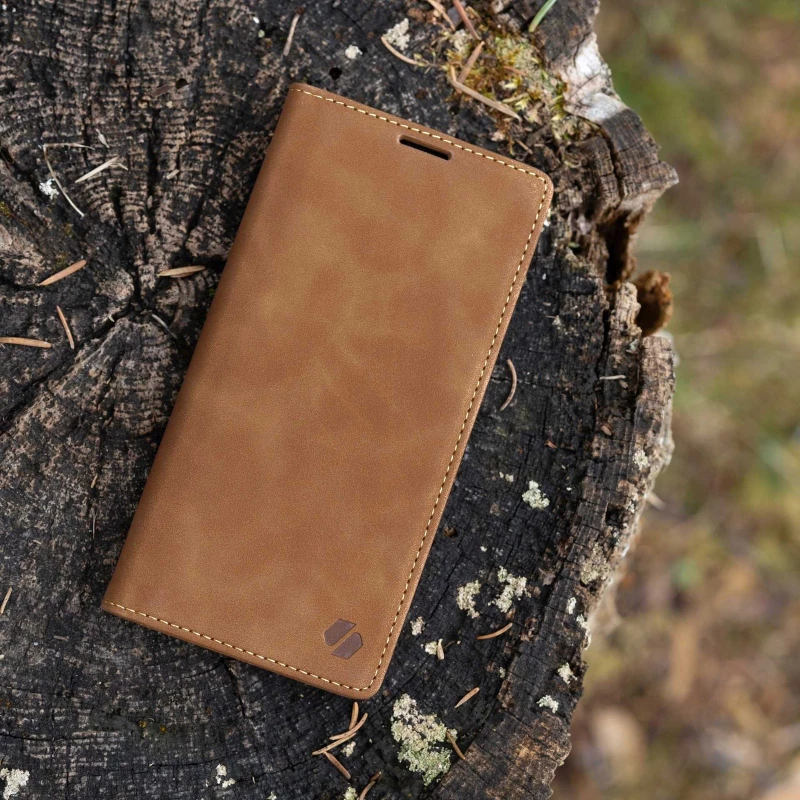Θήκη Samsung Galaxy S25 Spacecase Wallet Πορτοφόλι - Light Brown (5905719114626)