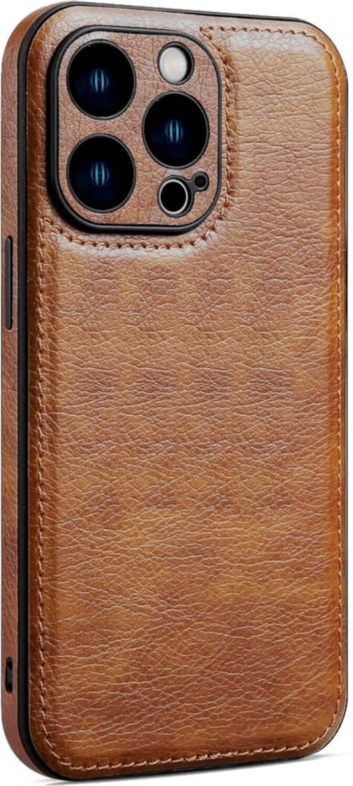 Θήκη iPhone 13 Pro Bodycell Prestige Backcover με Πλαίσιο Κάμερας - Brown (5206015068171)