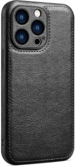 Θήκη iPhone 14 Pro Max Bodycell Prestige Backcover με Πλαίσιο Κάμερας - Black (5206015068355)