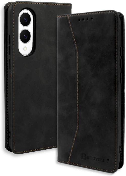 Θήκη Samsung Galaxy S25 Edge Bodycell Book Case Πορτοφόλι - Black (5206015082115)