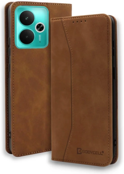 Θήκη Realme 14T Bodycell Book Case Πορτοφόλι - Brown (5206015081972)