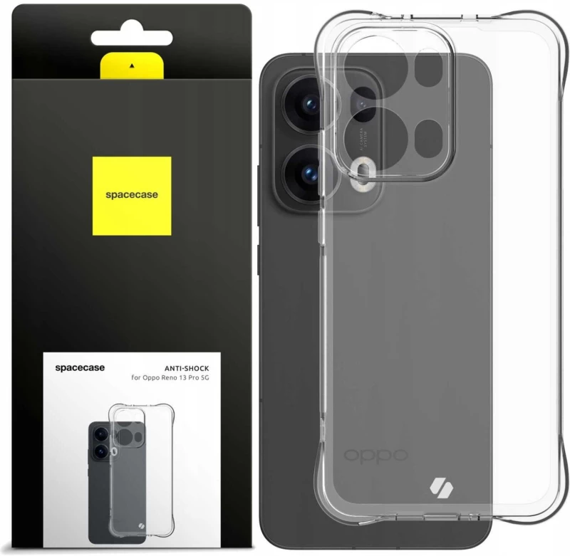 Θήκη Oppo Reno13 Pro Spacecase Anti-Shock Διάφανη Σιλικόνης 1mm - Clear (5905719118860)