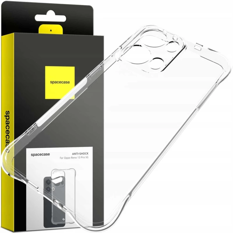 Θήκη Oppo Reno13 Pro Spacecase Anti-Shock Διάφανη Σιλικόνης 1mm - Clear (5905719118860)