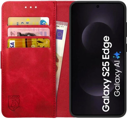 Θήκη Samsung Galaxy S25 Edge Rosso Element PU Πορτοφόλι - Red (8719246476310)