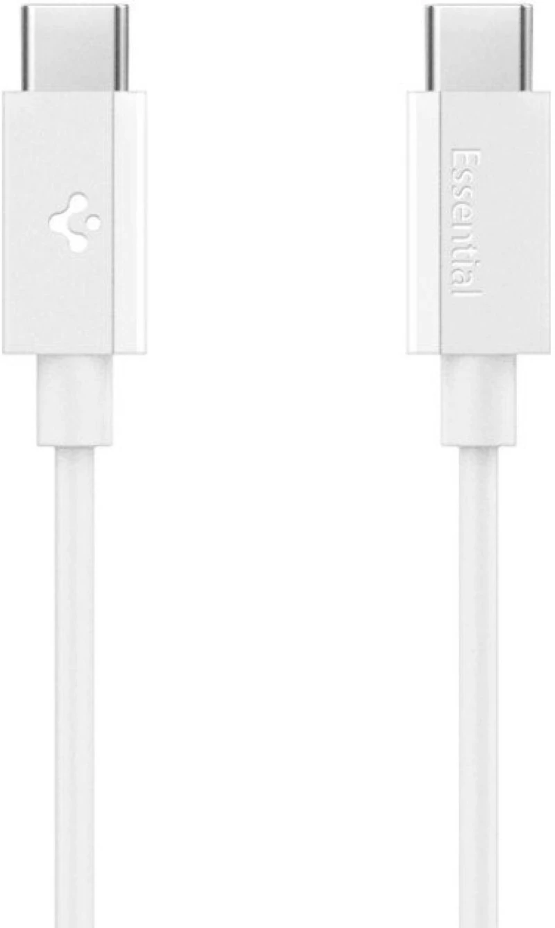 Καλώδιο Type-C Spigen Essential EB6020CC Φόρτισης & Μεταφοράς Δεδομένων σε Type-C 200cm 60W - White (ACA08719)