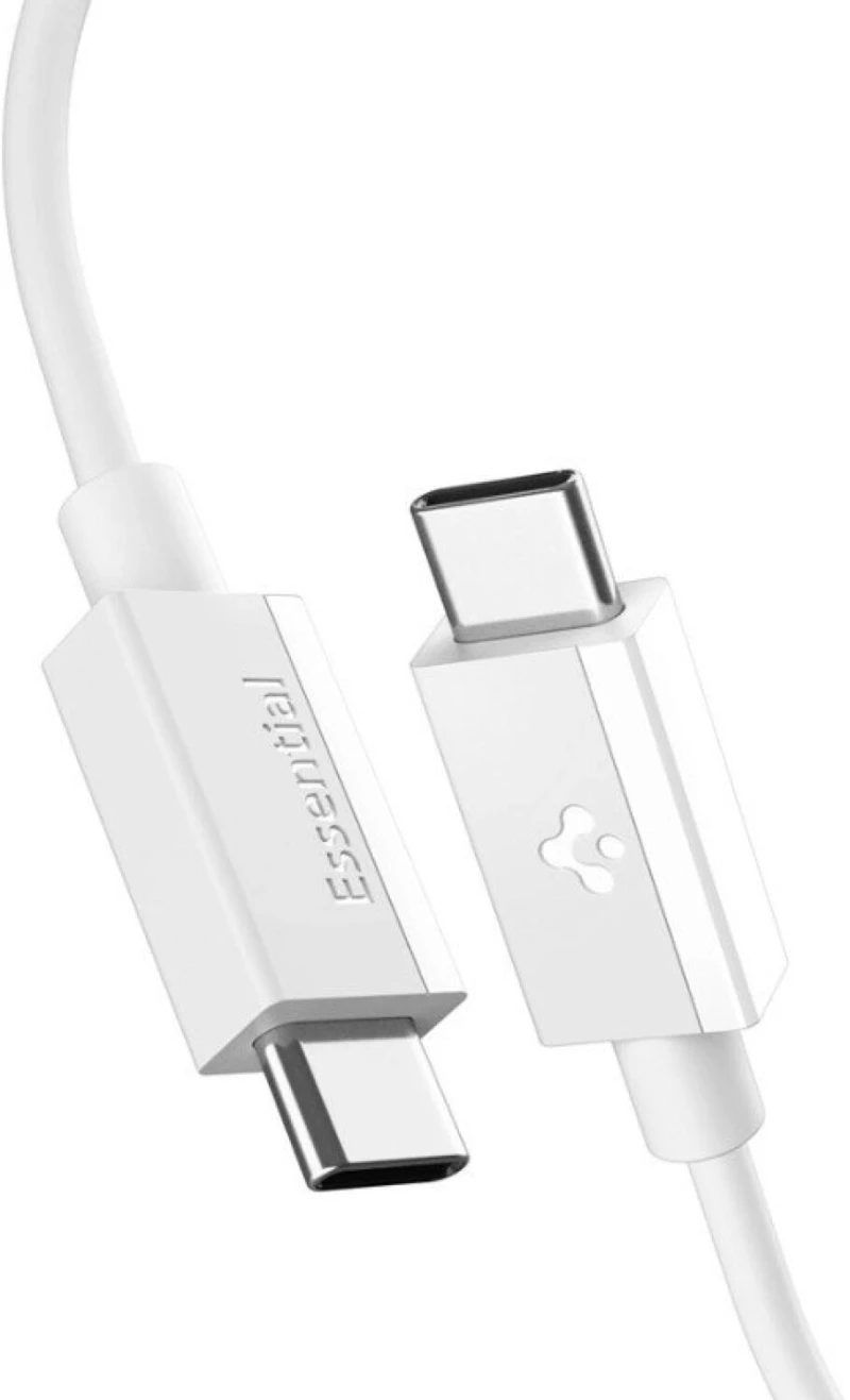 Καλώδιο Type-C Spigen Essential EB6020CC Φόρτισης & Μεταφοράς Δεδομένων σε Type-C 200cm 60W - White (ACA08719)