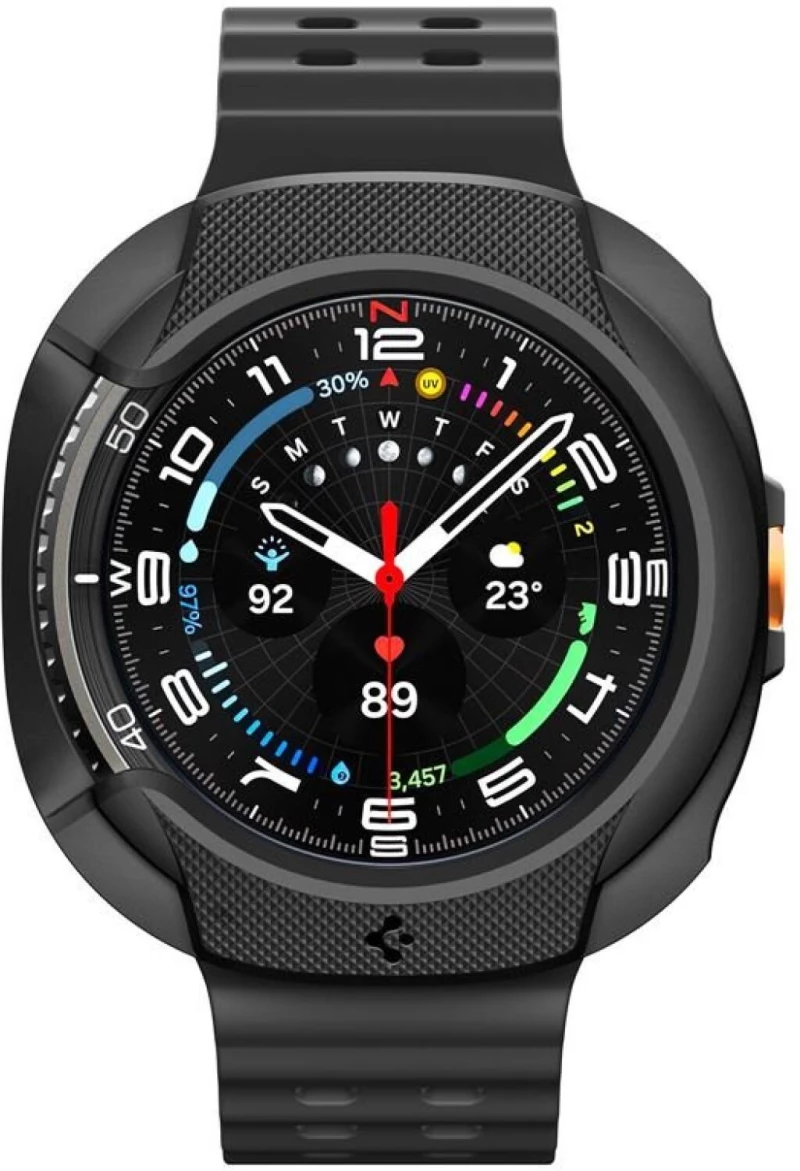 Θήκη Samsung Galaxy Watch 8 Classic 46mm Spigen Liquid Air Σιλικόνης - Matte Black (ACS09841)