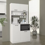 Έπιπλο Κουζίνας Tuco 2 Megapap Χρώμα Λευκό 90x40x180εκ.