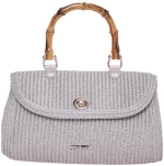 Ψάθινος φάκελος XY-2517 - Ασημί Bag to Bag