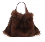 Γούνινη τσάντα QS-02 - Καφέ Bag to Bag