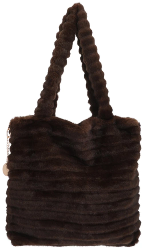 Γούνινη τσάντα XY2413 - Καφέ Bag to Bag