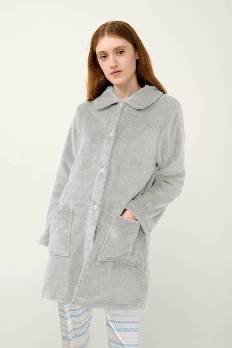 Γυναικεία Ρόμπα Fleece με Κουμπιά - 23281