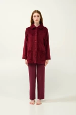 Γυναικεία Κουμπωτή Fleece Ρόμπα - 23358