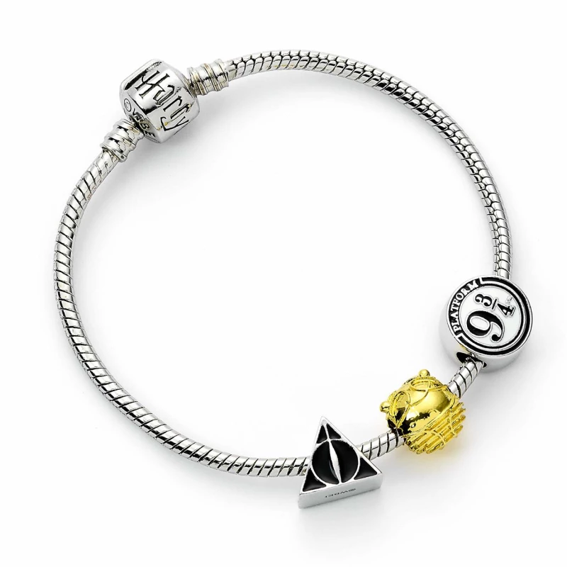 Carat Shop Harry Potter - Silver Colour Bracelet With Three Bead Charms Silver (Hp000372 )