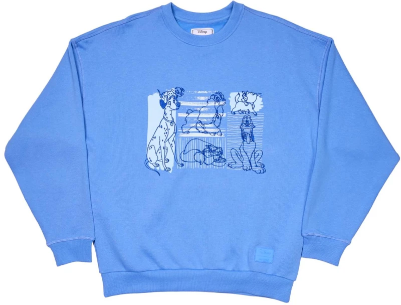 Loungefly Disney: Dogs & Cats Oversized Crewneck Sweatshirt (L)(wdswc0001l)