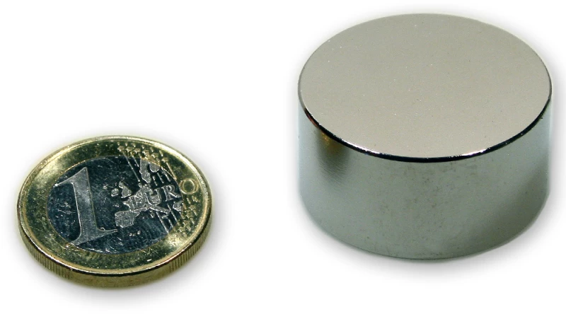 Μαγνήτης Δίσκος Φ30x15mm Νεοδυμίου Δύναμη Έλξης 27kg