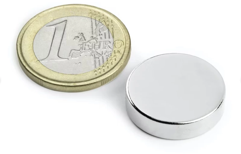 Μαγνήτης Δίσκος Φ20x6mm Νεοδυμίου Δύναμη Έλξης 7,5kg