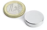 Μαγνήτης Δίσκος Φ20x6mm Νεοδυμίου Δύναμη Έλξης 7,5kg