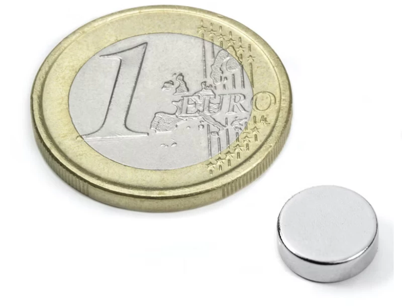 Μαγνήτης Δίσκος Φ9x2mm Νεοδυμίου Δύναμη Έλξης 1,3kg