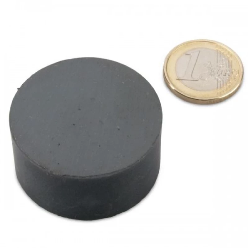 Μαγνήτης Δίσκος Φ25x20mm Φερρίτης Δύναμη Έλξης 2,4kg
