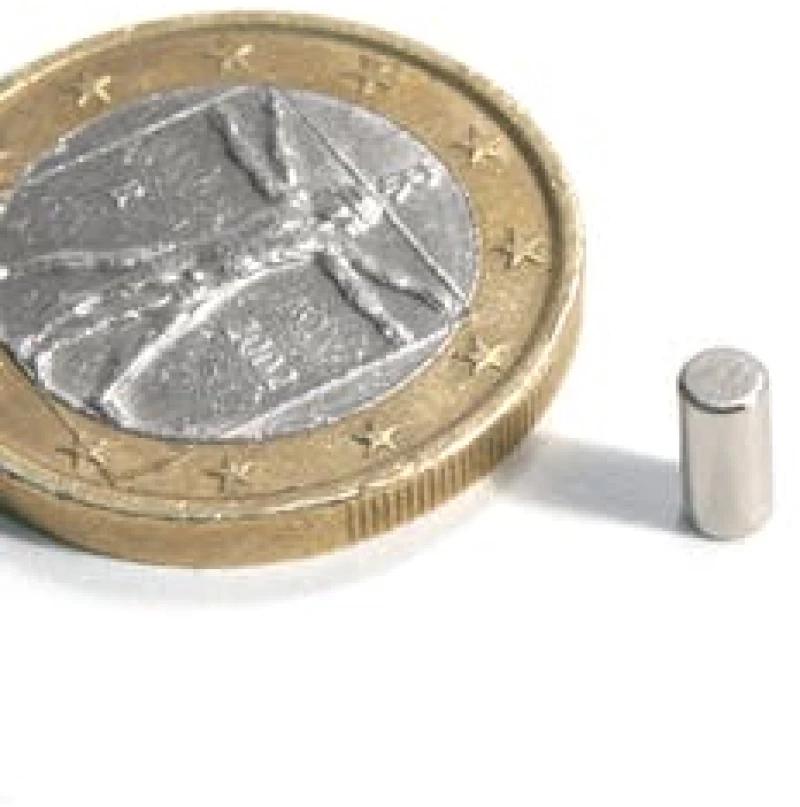 Μαγνήτης Κύλινδρος Φ3x6mm Νεοδυμίου Δύναμη Έλξης 400gr