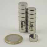 Μαγνήτης Δίσκος Φ12x6mm Νεοδυμίου Δύναμη Έλξης 3,9kg