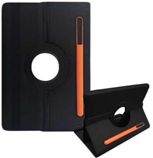 Περιστρεφόμενη Θήκη Tablet Book Style με Βάση για Πενάκι για Samsung Galaxy Tab S7 Plus T970 / T975 / T976 - Μαύρο