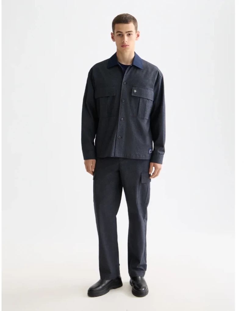 Scotch&Soda Men Melange army overshirt