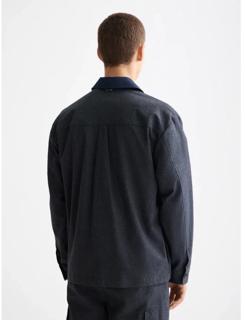 Scotch&Soda Men Melange army overshirt