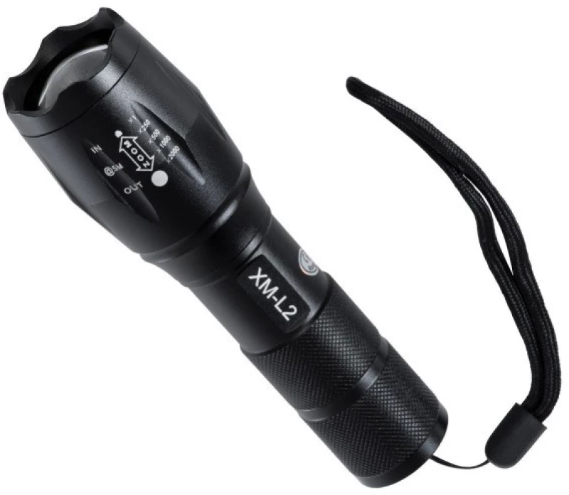 Φορητός Φακός Χειρός LED 79041 GloboStar-79041-Μαύρο 79041