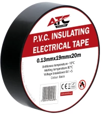 ATC Μονωτική Ταινία PVC Μαύρο 0.13mmx19mmx20m