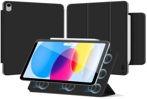 Tech-Protect SmartCase Trifold Θήκη με Μαγνητική Πλάτη για iPad 10.9 2022 (10 Gen.) / 10.9 2025 (A16) - Μαύρο