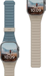 UAG Pathfinder Silicone Double-Sided Magnetic Strap for Apple Watch 42 / 44 / 45 / 46 / 49mm - Gray-Blue