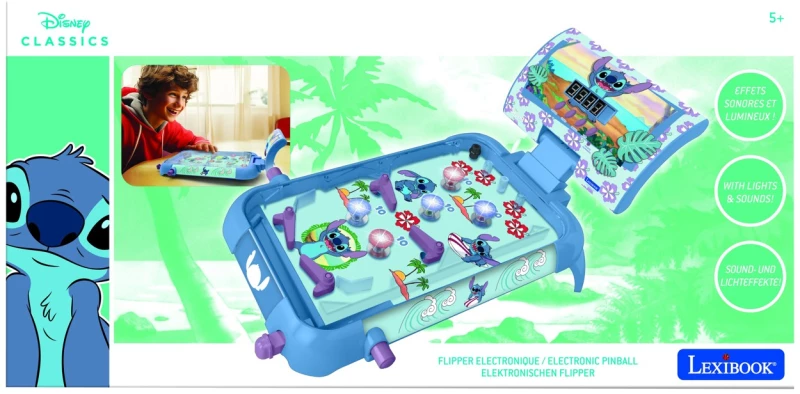 Lexibook - Stitch Electronic Pinball with lights & sounds (JG610D) / Toys