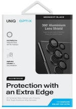 Uniq Optix Aluminum Camera Lens Protector for Samsung Galaxy S24 Ultra camera lens with applicator - black