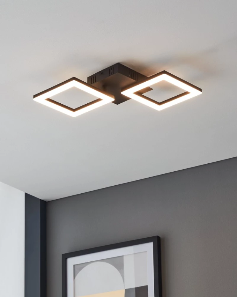EGLO - Paranday-Z ceiling lamp with squares black 47x22.5 - TW - Zigbee, Bluetooth / Electronics