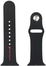 Audi Sport Red Logo Silicone Watch Strap for Apple Watch 44 / 45 / 46 / 49 mm - black