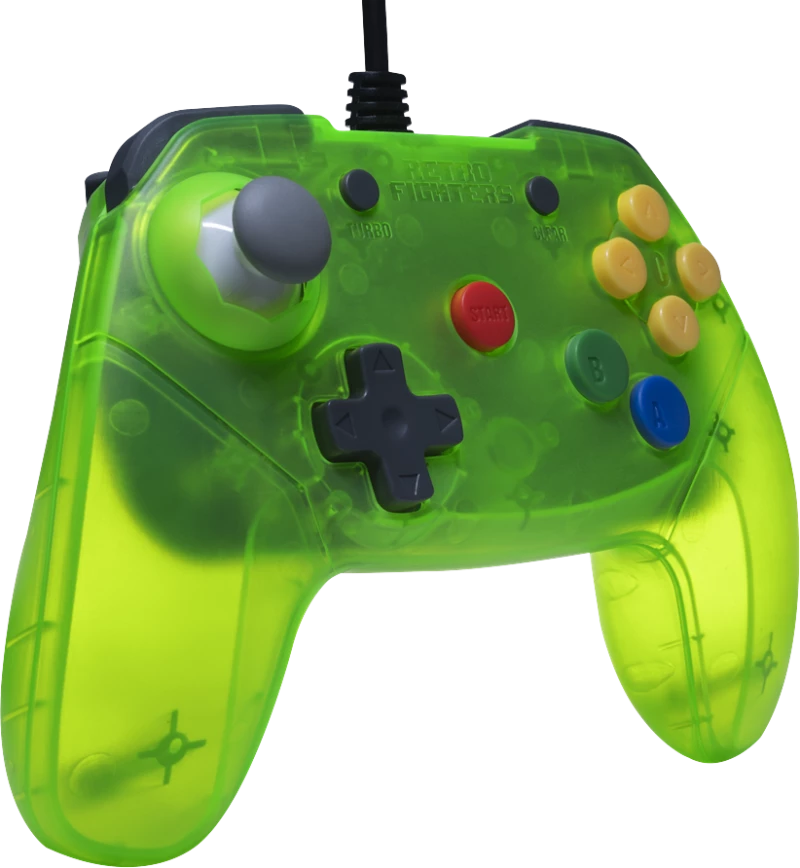 Retro-Fighters - Brawler64 Wired Controller - Green / Video Games and Consoles