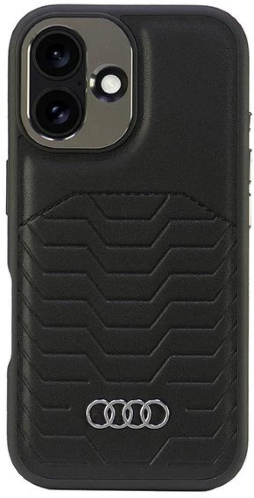 Audi Synthetic Leather MagSafe iPhone 16 6.1" black/black hardcase AU-TPUPCMIP16-GT/D3-BK