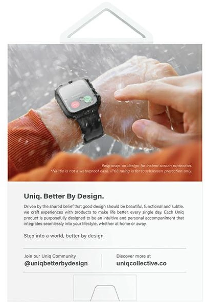 Uniq Nautic Apple Watch Series 7/8/9 41mm Case Transparent/Dove Clear