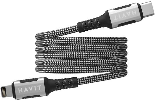 Havit CB6298 - Magnetic USB type C-Lightning cable, 1 m (black)