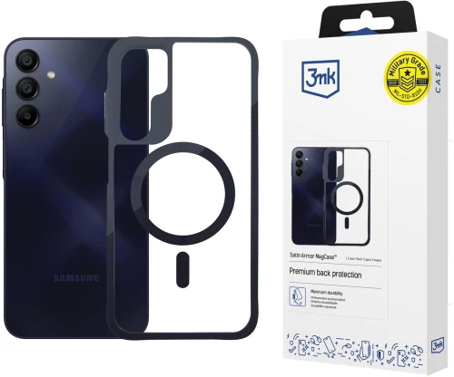 3mk Satin Armor MagCase for Samsung Galaxy A15 5G - Transparent