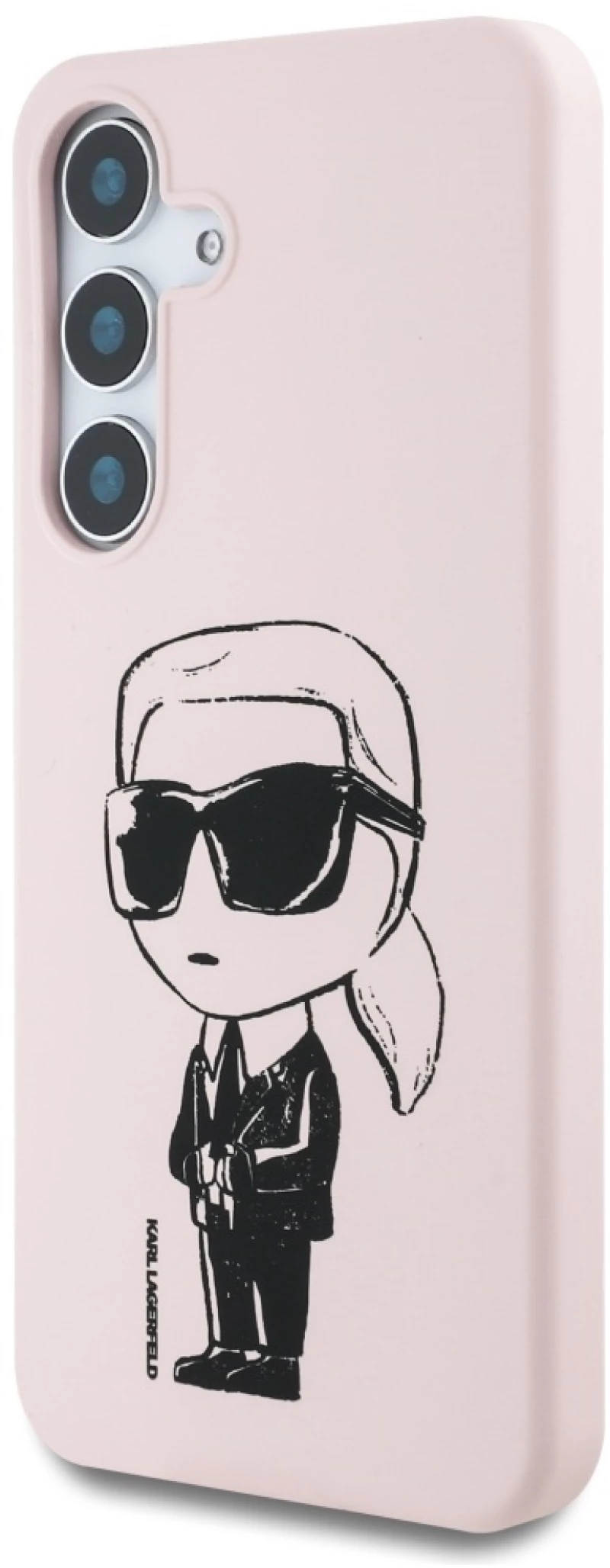 Case Karl Lagerfeld Silicone Graffiti Ikonik Printed Logo MagSafe Samsung Galaxy S25 pink