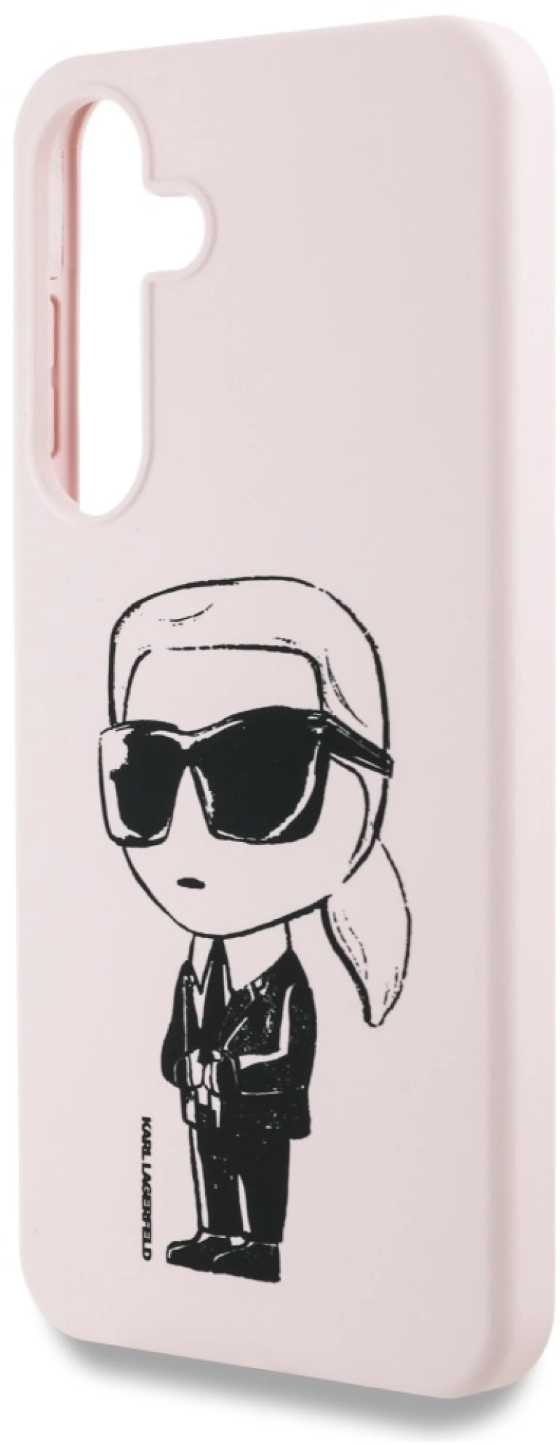 Case Karl Lagerfeld Silicone Graffiti Ikonik Printed Logo MagSafe Samsung Galaxy S25 pink
