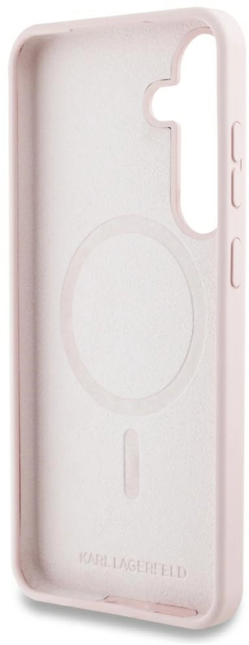 Case Karl Lagerfeld Silicone Graffiti Ikonik Printed Logo MagSafe Samsung Galaxy S25 pink