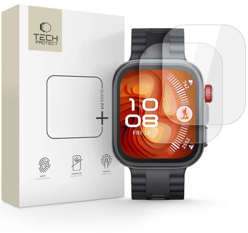 Tech-Protect Glass Fit+ 2-pack tempered glass for Huawei Watch Fit 4 Pro - transparent