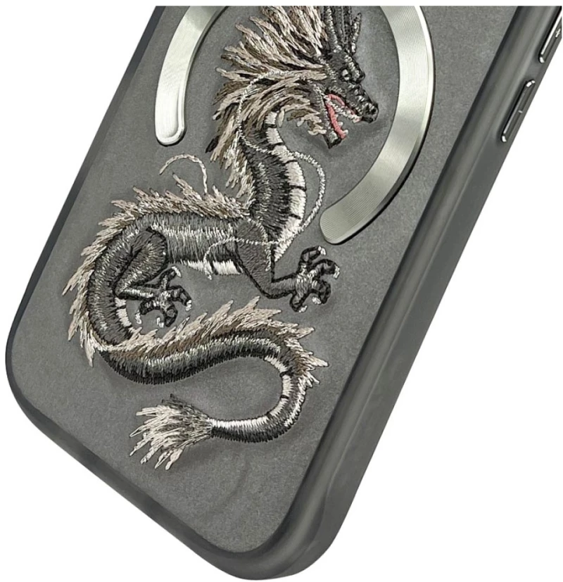 Nimmy Dragon MagSafe Case for iPhone 16 Pro - Gray