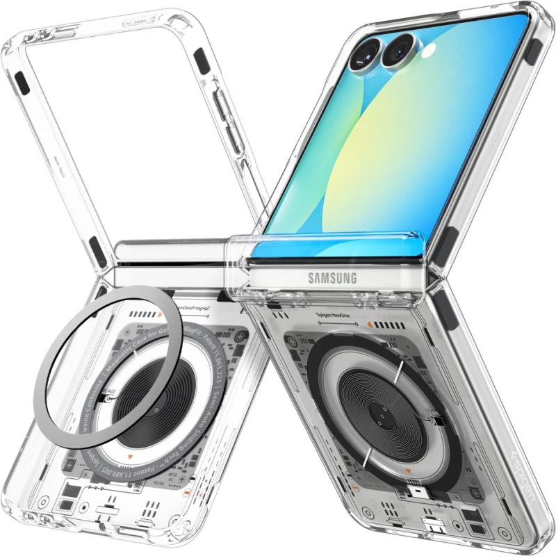 Spigen Ultra Hybrid Pro MagSafe Case for Samsung Galaxy Z Flip 7 Zero One - Transparent