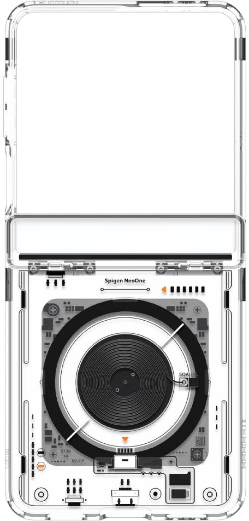 Spigen Ultra Hybrid Pro MagSafe Case for Samsung Galaxy Z Flip 7 Zero One - Transparent